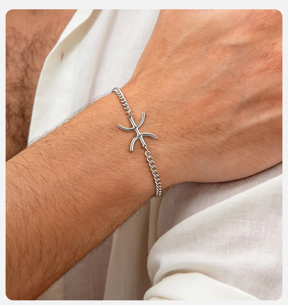 Vnox Amazigh Berber Symbol Armband-Halsketten-Set aus Edelstahl in Silberfarbe, Afrikanischer Tuareg Tifinagh Schmuck für Männer und Frauen als Geschenk – Detail 8