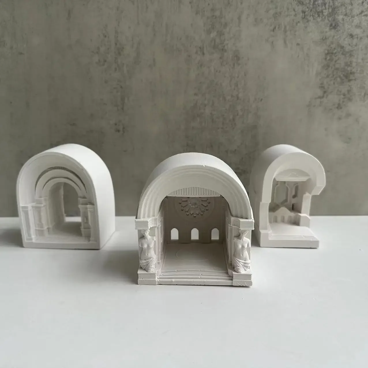 Palace Series Gypsum Silicone Mold Palace Ornament Mold Castle Building Craft Making Aromatherapy Plaster Resin Casting Molds