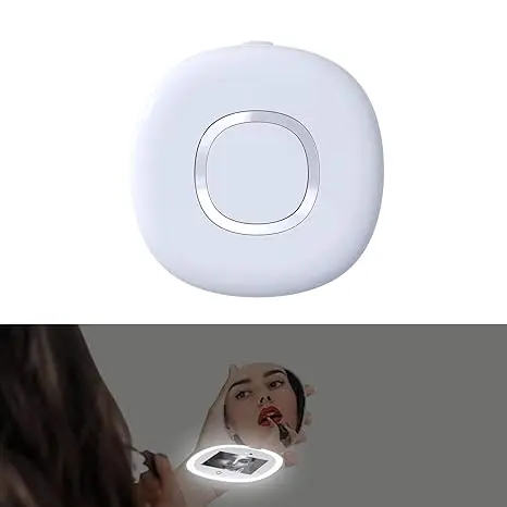 New Design Sunscreen Test UV Mirror 3X Magnification Travel Makeup Mirror 3 Color Light Adjustable LED Mirror