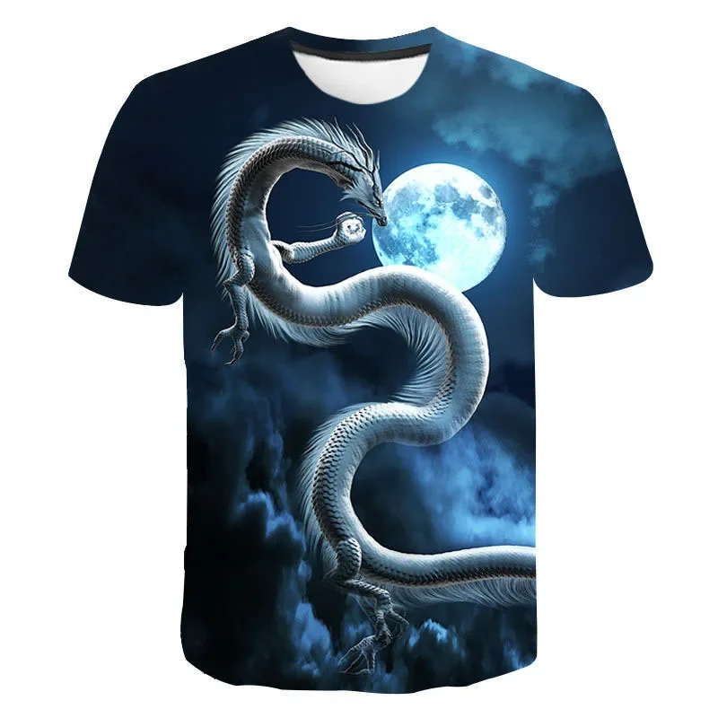 

New Summer Cool Handsome Dragon Pattern 3d Printing Men's Women's Children's T-shirt Streetwear Breathable Light Sports Fabric