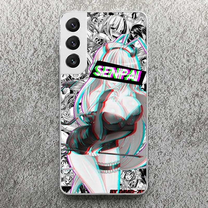 LEWD Sad Girl Japanese Anime Print Soft Case for Samsung Galaxy S25 S24 S23 S22 Ultra S21 Plus S20 FE Phone Shell S10 + Pattern