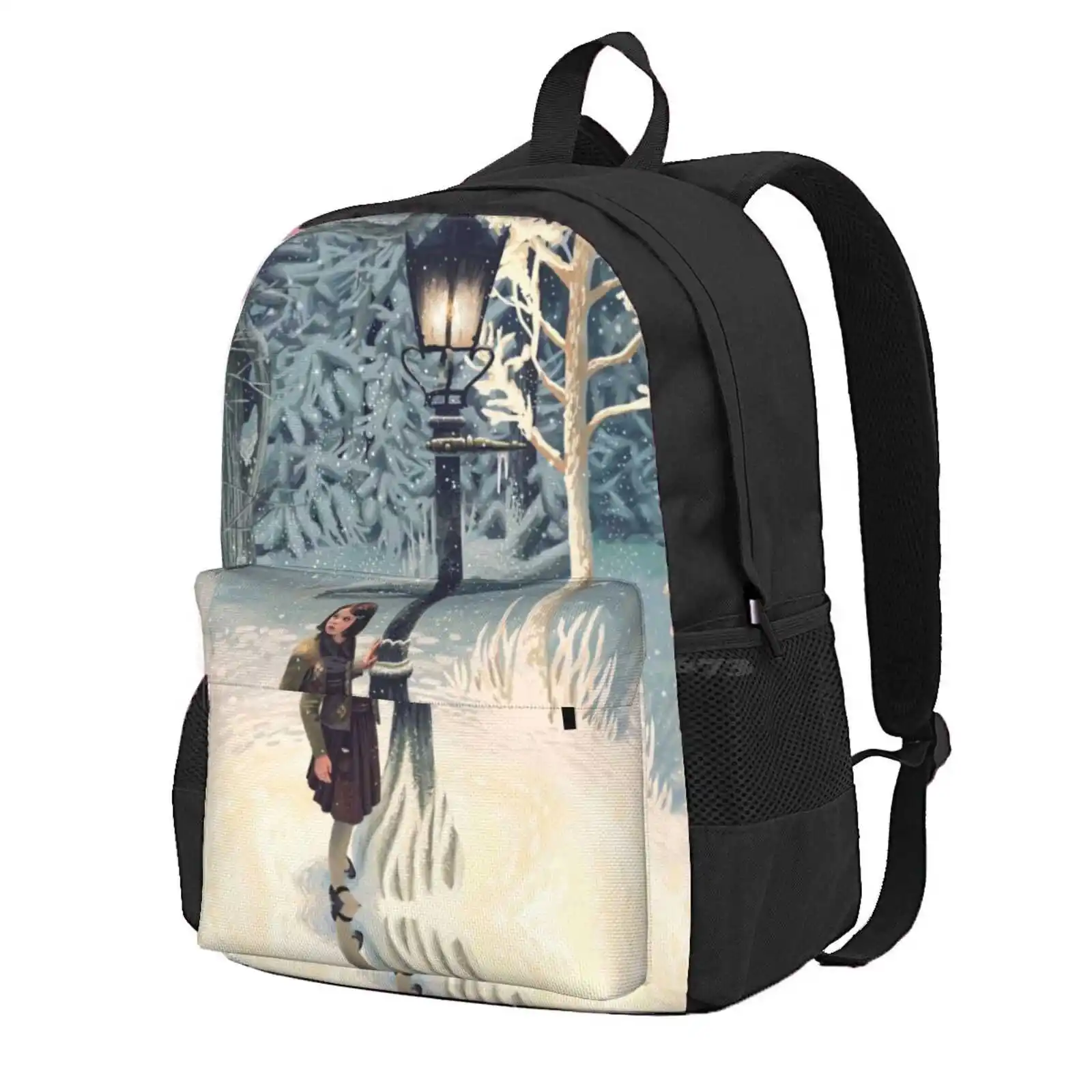 

Lucy And The Lamppost Hot Sale Schoolbag Backpack Fashion Bags Lucy Pevensie Chronicles Of Narnia Lamppost Aslan Lion Witch