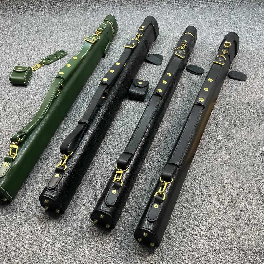 

Hand-Made Genuine Ox Leather Billiard Cue Case Holder 1 Butt 2 Shafts