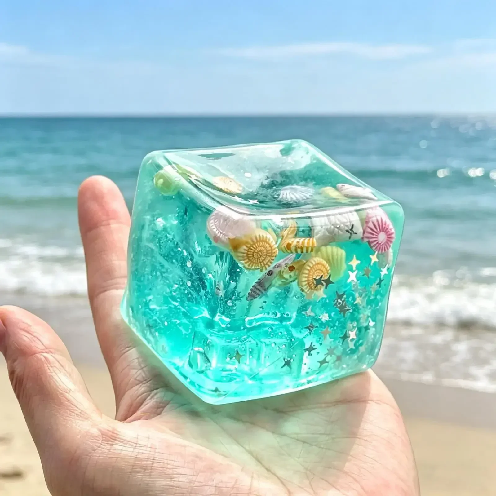 

1Pc three-dimensional island shell pinch music adult decompression toy office vent toy