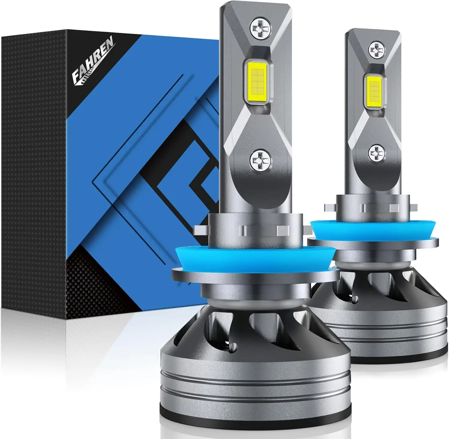 

H11 H8 H9 40000LM 6500K Cool White LED Bulbs, IP68 Waterproof, CANbus Ready, Pack of 2