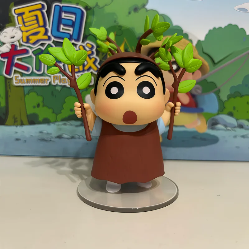 크레용 신짱 여름 놀이 시리즈 블라인드 박스 귀여운 애니메이션 데스크탑 장식 모델 트렌디한 수집용 장난감 생일 선물 어린이 선물