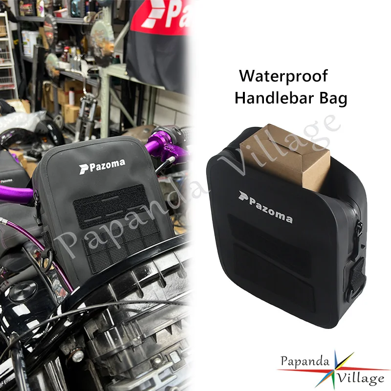 

Водонепроницаемая сумка на руль мотоцикла из TPU с системой Molle, сумка для хранения инструментов в клубном стиле для Harley Softail Street Bob