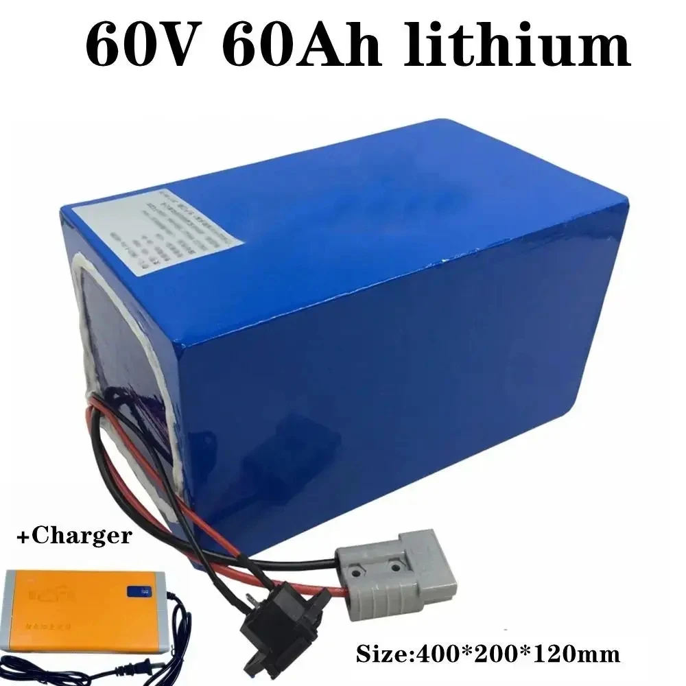 

60v 60ah lithium ion bateria BMS for 6000W 3500w Electric quadricycle Tricycle scooter motorcycle vehicle ebike +5A charger