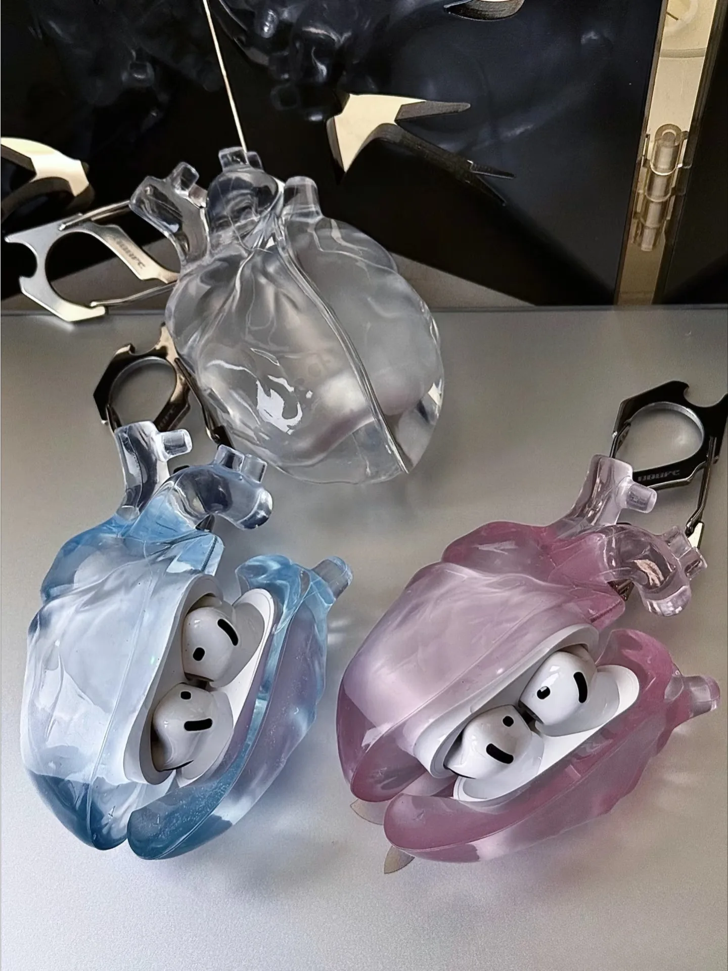 

For Airpods Pro1/2 Case Red Heart Earphone Cover 3D Liquid Silica Gel Airpods 3 Earphone Cover Decoration Anti Fall Accessories