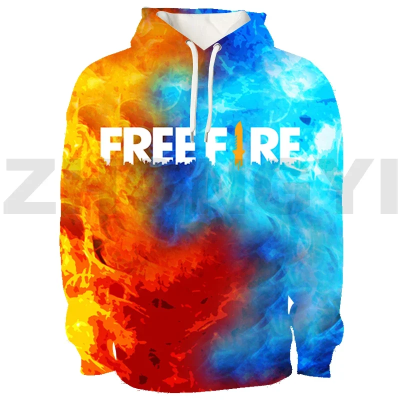 Hip Hop 3D Streetwear Free Fire Garena Hoodie Anime Oversized Sweatshirt Teenager Free Fire Sportswear Pullover Sudadera Mujer