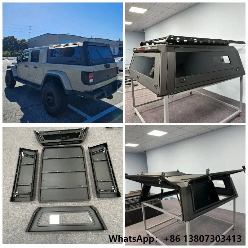 Overland Truck Cap Aluminium Pickup  Camper Shell Canopy 4x4 Hardtop for Cupula Para Camioneta Gladiator High Cover with Storage