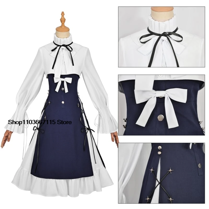 Game Arknights Amiya Cosplay Costume Operator Wig White Shirt Skirt Uniform Ear Full Set Woman Cute Carnival Birthday Party Suit