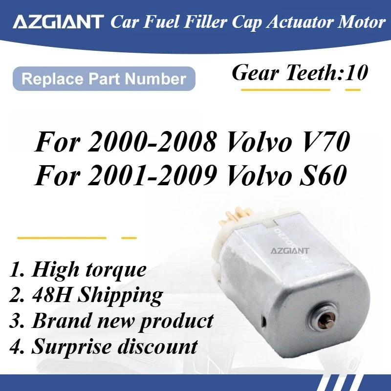 

For Volvo V70 S60 2001-2008 OEM Cap Door Fuel Filler Flap Open Lock Release Actuator Core Motor Tank Repair Power Engine