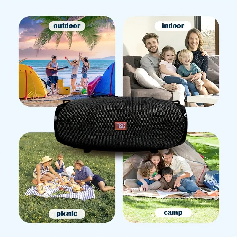 TG534 Tragbarer Kabelloser Lautsprecher mit Doppellautsprechern, Drahtloser Lautsprecher, Lautsprecher, TWS Stereo Hi-Res Audio – Detail 2