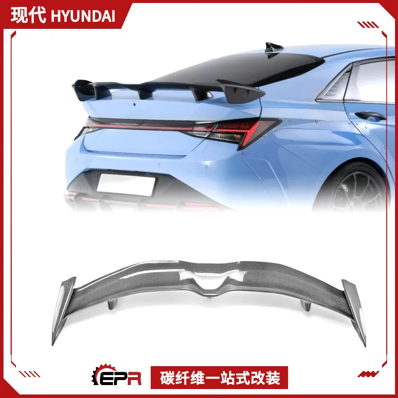 

Подходит для Hyundai Elantra/Avante, модернизированный задний спойлер из углеродного волокна NP, стационарный ветровой хвост