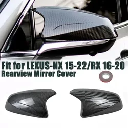 For Lexus NX RX NX200 RX300 450h 2016-2022 Car Sticker Rearview Side Mirror Cover Wing Cap Exterior Door Rear View Case Trim