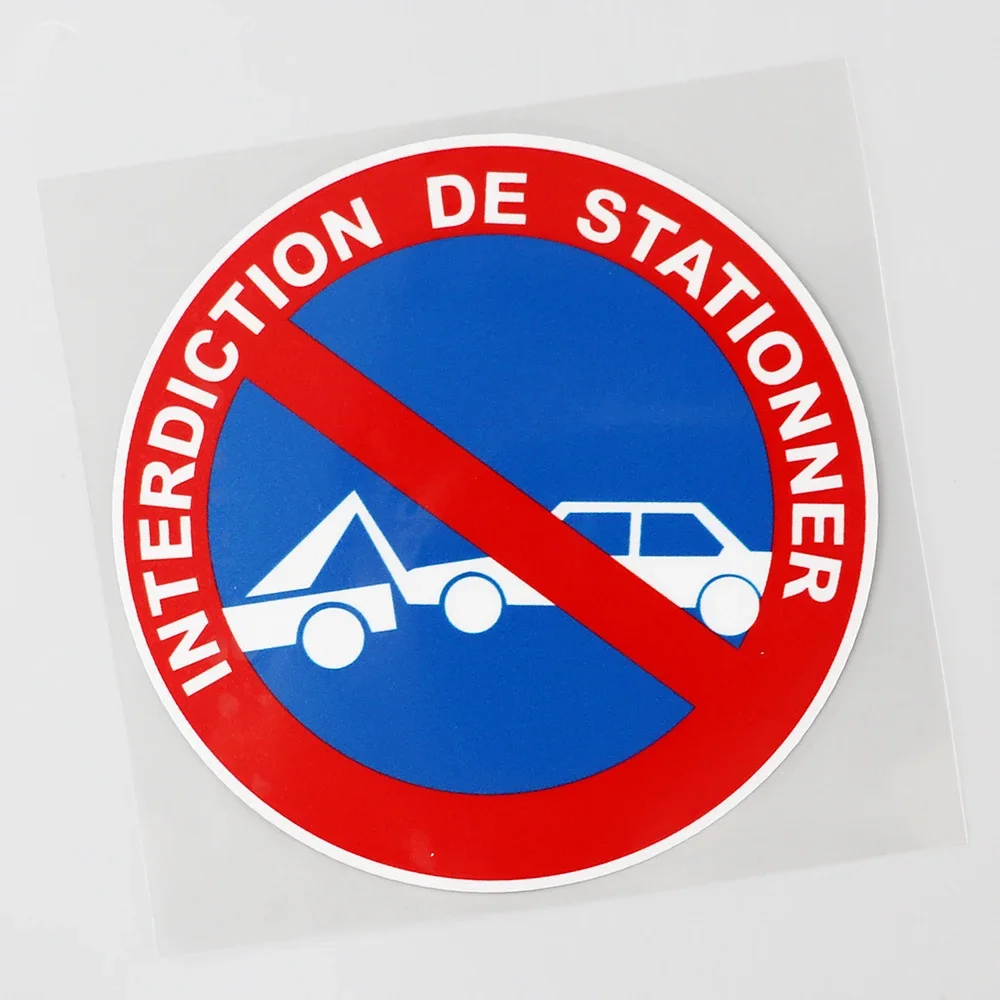 No parking warning sign parking tow away prohibited stationery car stickers waterproof sunscreen PVC, 12CM