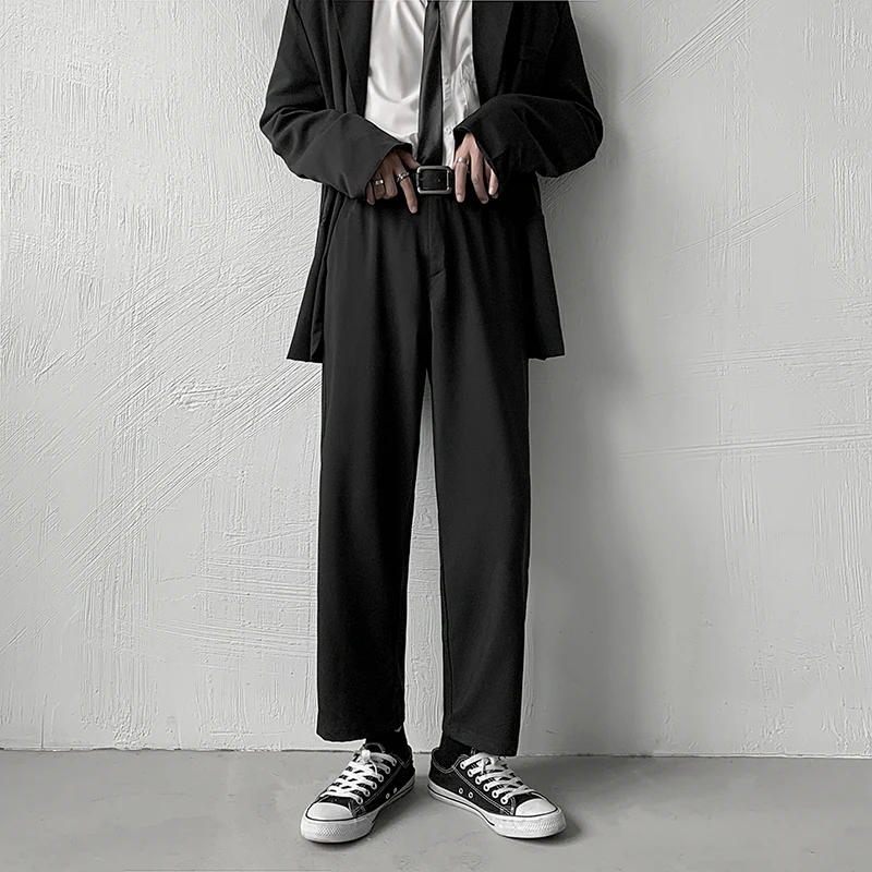 

Cool Sle Men's Straight Leg Casual Pants Autumn Faionable Versatile Chic Drapey Westwear Korean Trendy Loose Fit Long Tro...