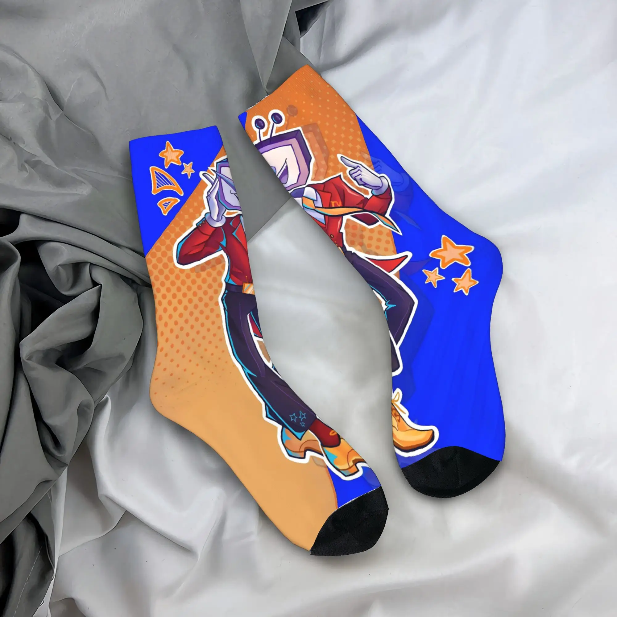 Носки Mr Ant Tenna's TV Time Deltarune, забавные чулки, осенние противоскользящие мужские носки унисекс, теплые мягкие дизайнерские носки для бега
