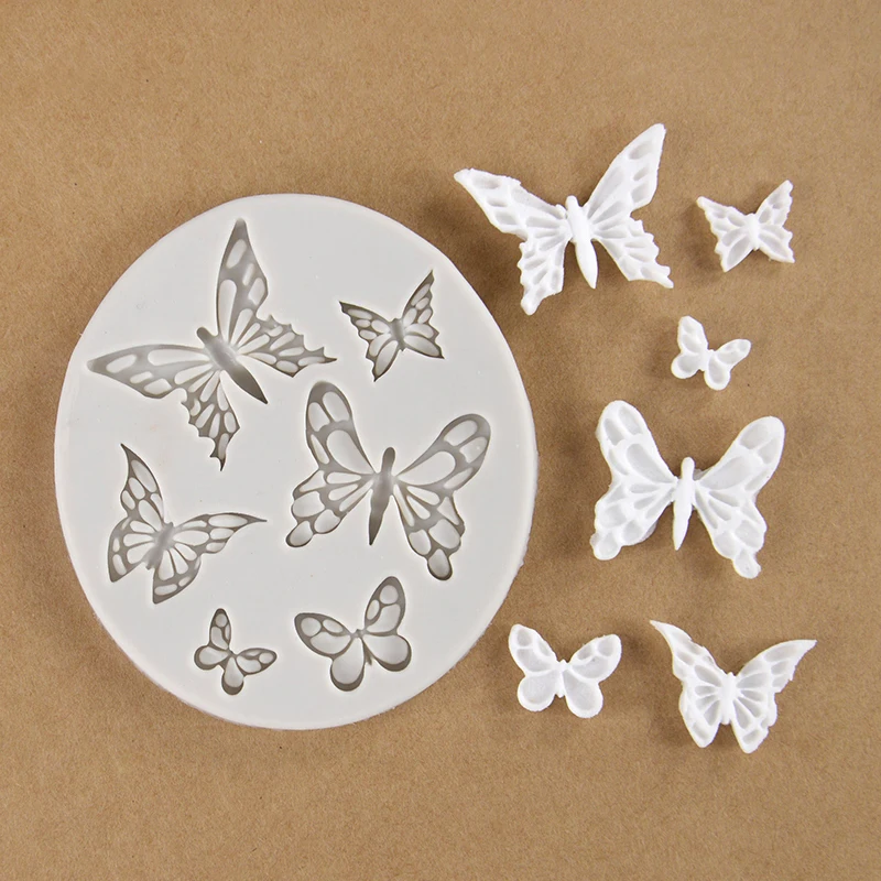 

1pc Butterfly Silicone Mold Sugarcraft Birthday Wedding Cake Decorating Tools Resin Chocolate Molds Mold Baking Party Supplies