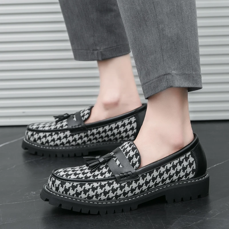 الصيف زائد الشباب الراقية كسول الفول أحذية الرجال شرابة الارتفاع البريطانية تنوعا الأعمال الرجعية عادية قدم واحدة ركلة المتسكعون