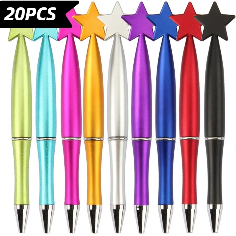 

20PCS Star Shape Pens for Promotional Gifts Colorful Pens Twist Action Ballpoint Pens for Advertising School and Corporate Gifts