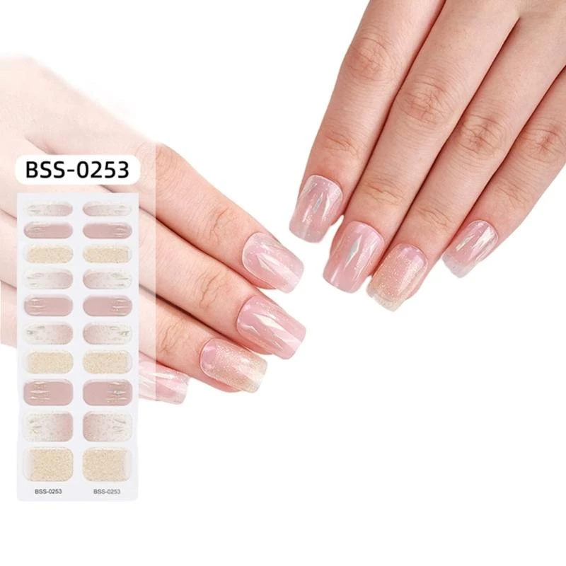 UV LED Lamp Required Cured Gel Strips with File and for Women T4MB