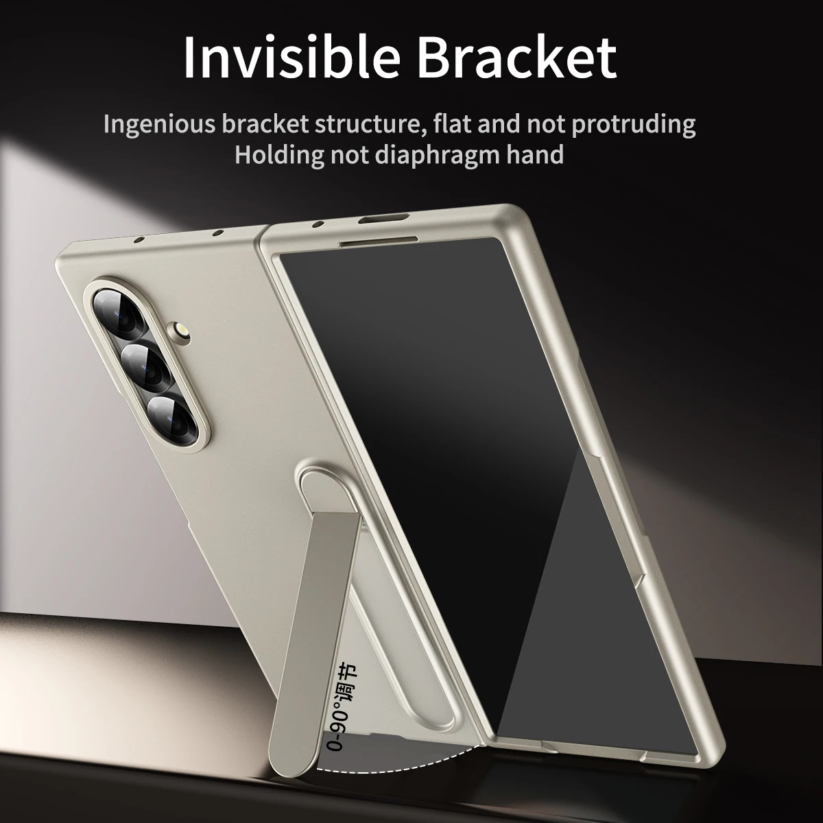 

Fashion Phone Case for Samsung Galaxy Z Fold 7 6 5 4 3 5G, Luxury Plastic Front +Back Cover w/Bracket Shockproof Protector Shell
