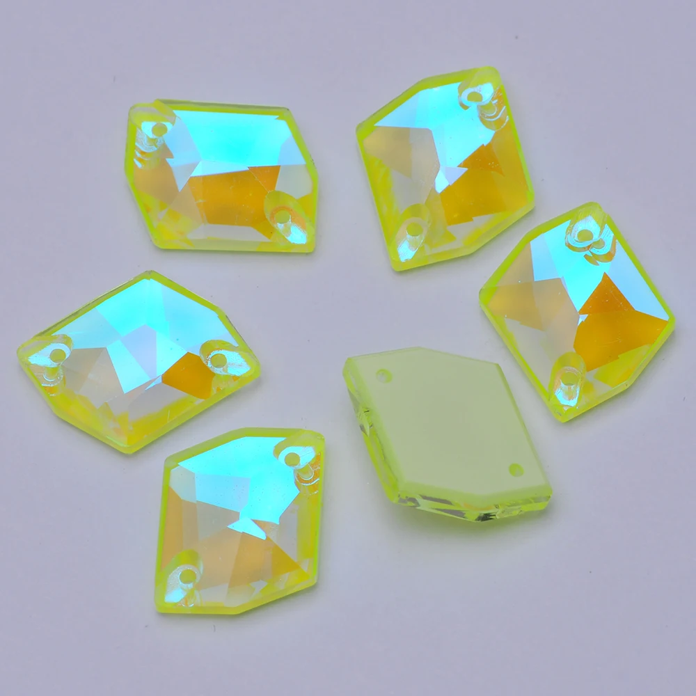 PUBRILEX Neon Cosmic Flatback Strasssteine zum Aufnähen, Glasperlen für DIY-Nähprojekte, Kristalle für Handarbeiten und Kleidungsdekoration – Detail 17