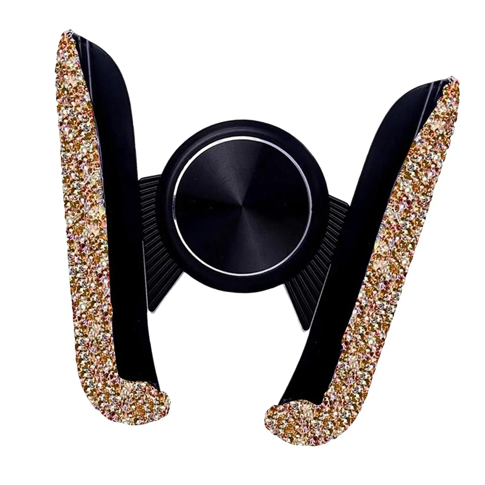 حامل هاتف السيارة المحمول الشمبانيا بلينغ حجر الراين قوس ABS البلاستيك قابل للتعديل تنفيس الهواء جبل للوحة القيادة #4