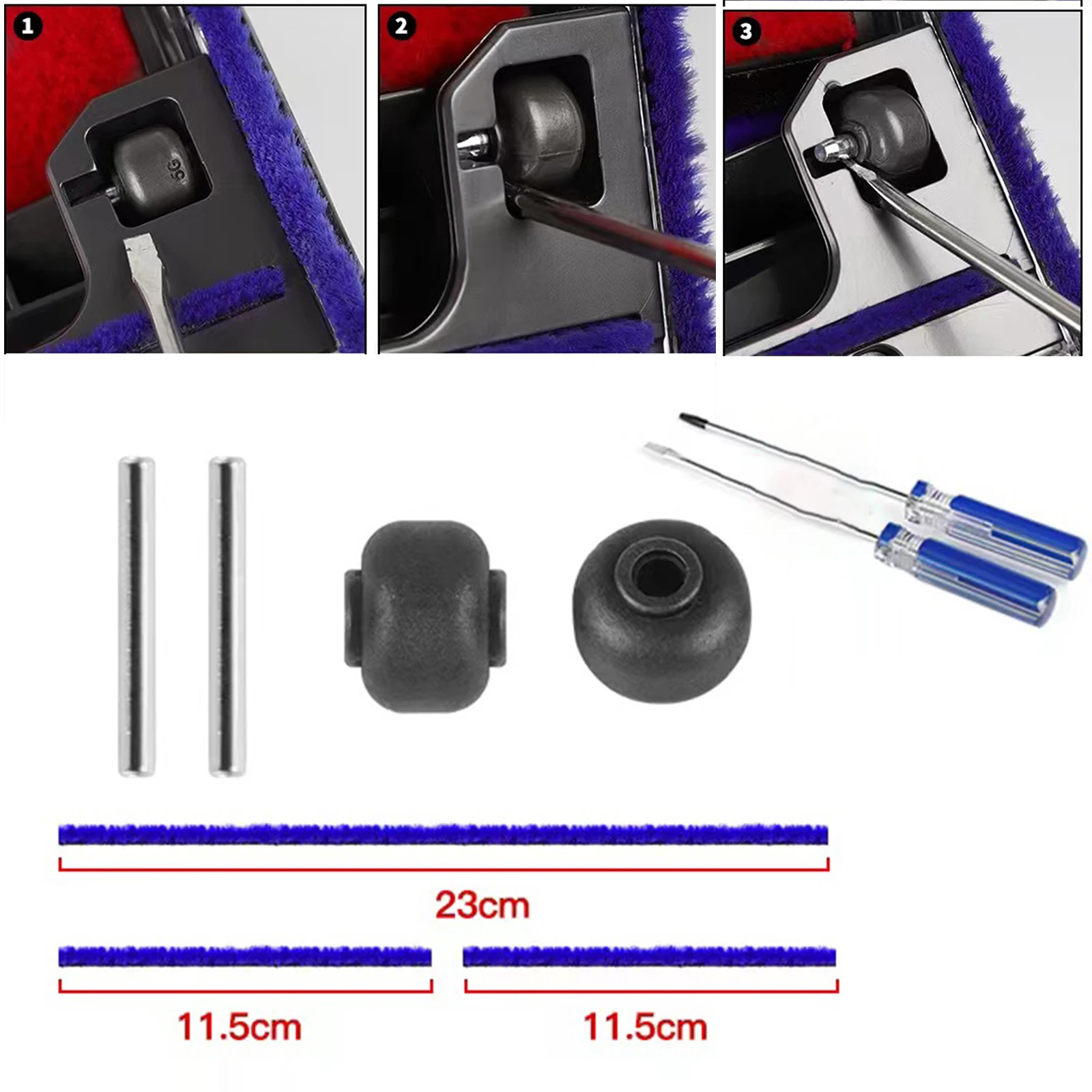 Vacuum Cleaner Plush Strips Wheel Set For Dyson V6 V7 V8 V10 V11 Vacuum Cleaner Soft Roller Head Replacement Accessories Parts