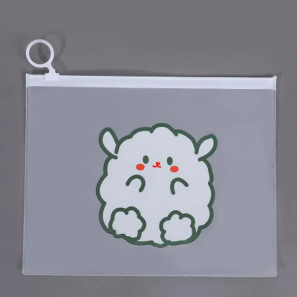 Folder High Capacity Information Bag Transparent Learning Stationery File Folder Pencil Case Bear File Bag File Storage Bag