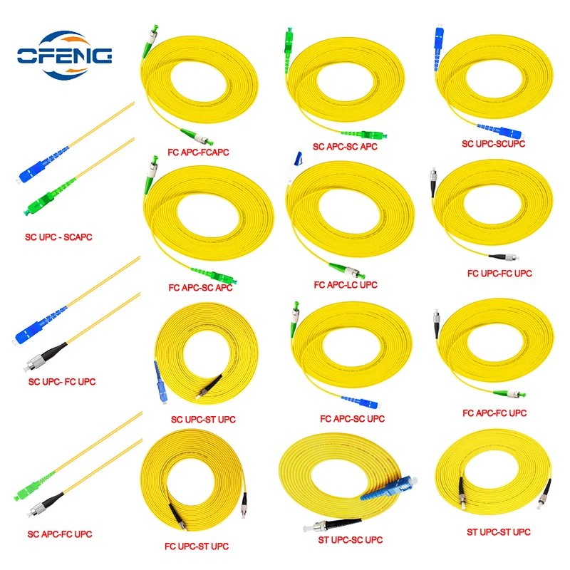 FC LC SC ST APC UPC 3.0mm Fiber Patch Cable Fiber Jumper Optical Fiber Patch Cord Single Mode Cable