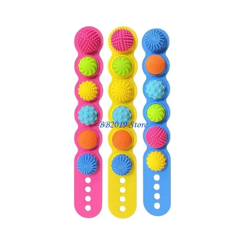 

Q0KB Текстурированный браслет в форме гаджета Сенсорный браслет для успокоения, стресса и беспокойства Рождественский подарок