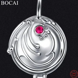 BOCAI S925 Sterling Silver Pendants for Men Women New Fashion Eternal Vine Totem Zircon Box Pure Argentum Jewelry Wholesale