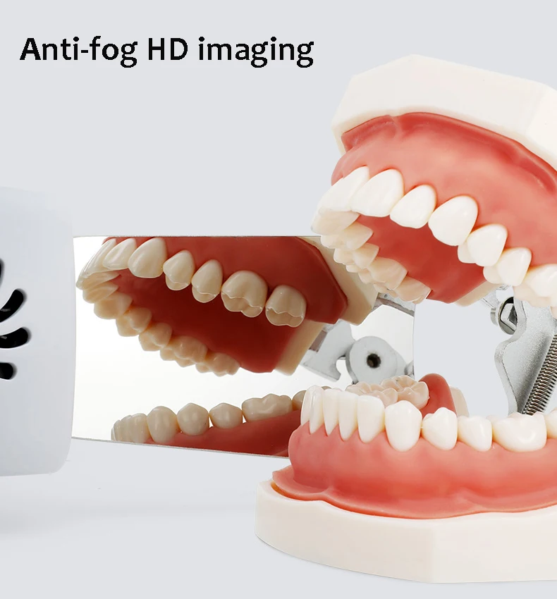 Aço inoxidável Dental Anti-Fog Espelhos Set, Luz LED, Intraoral, Fotografia, Refletores Ortodônticos, Nevoeiro Livre