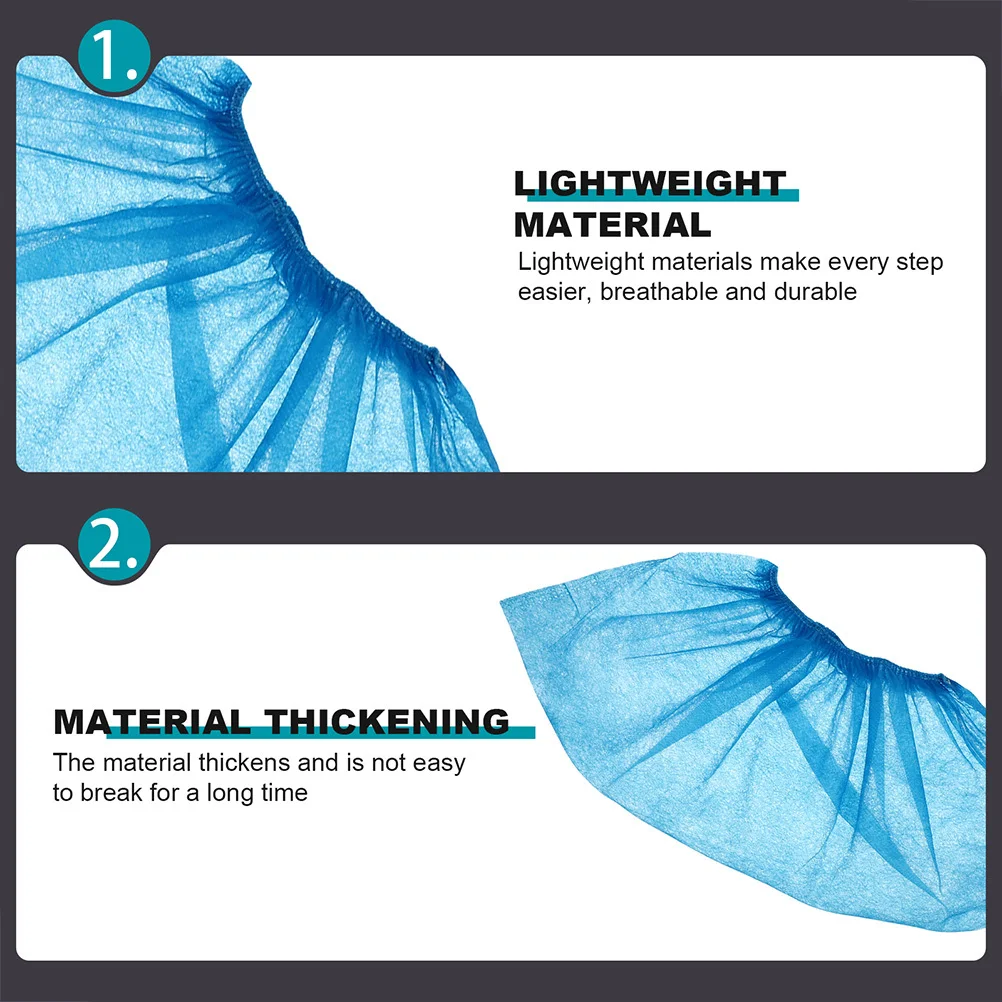 

50Pcs Disposable Shoe Covers Non-Slip Thicken Universal for Household Laboratory Rainy Days Disposable Shoe Cover