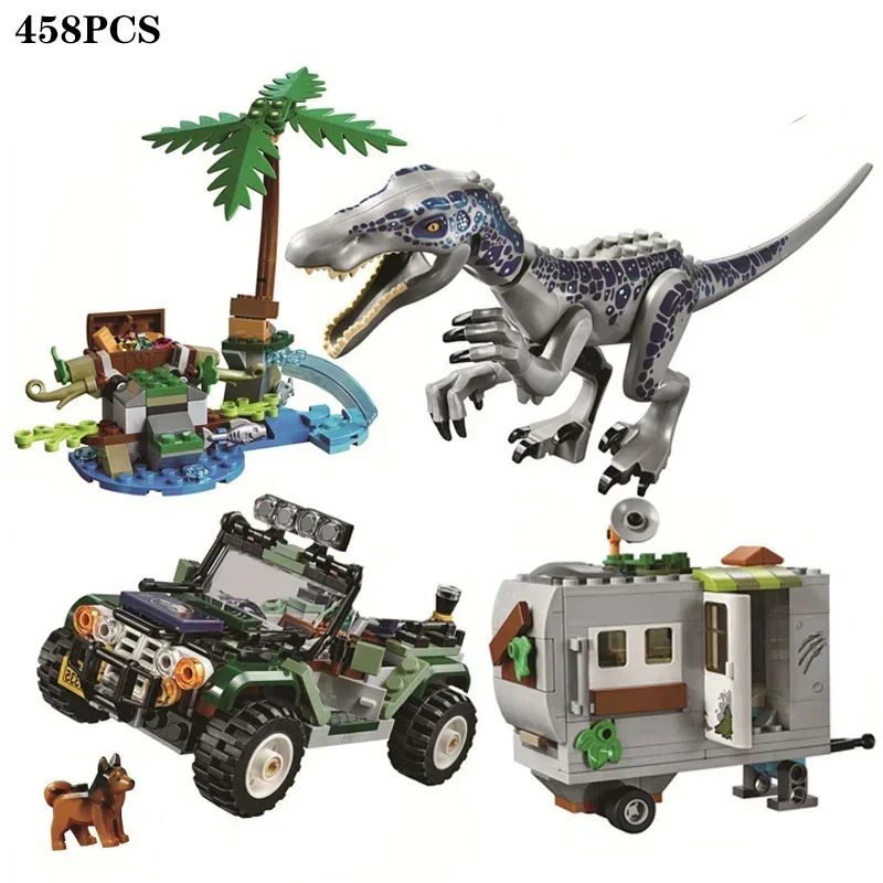 537PCS Dinosaur World Indominous Rex vs. Ankylosaurus Building Blocks 75941 MOC Assemble Bricks Toy Gift For Children Kids