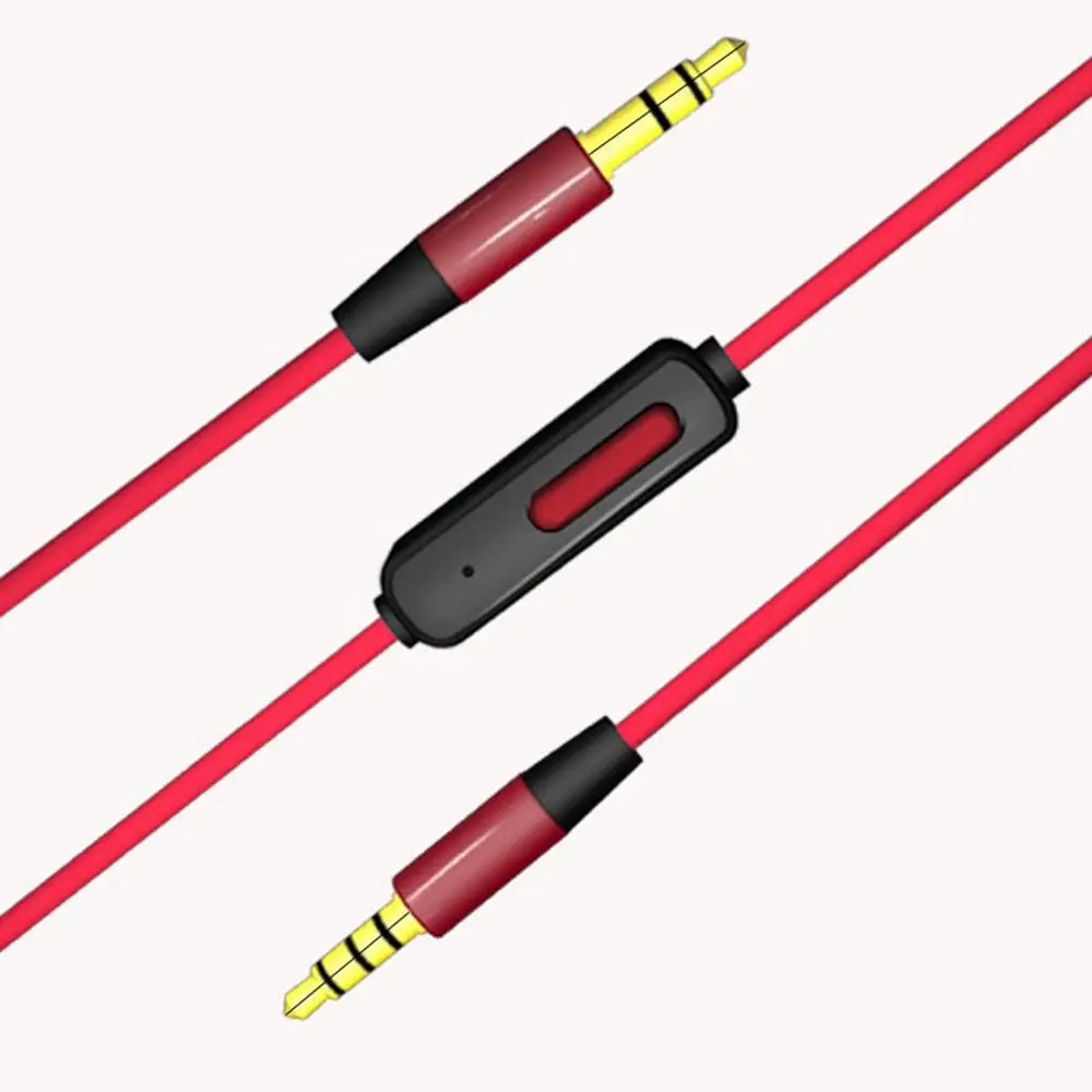 1.2m Car Speaker Line Volume Control Audio Cable Aux Cord 3.5mm Jack with Mic