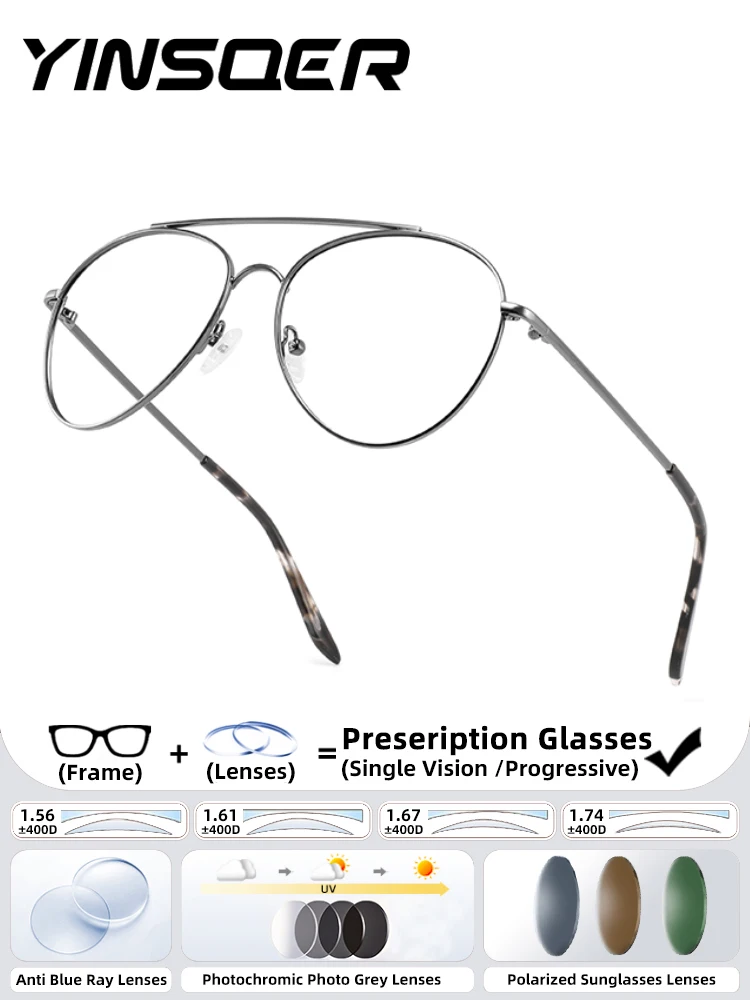 

Anti Blue Light Prescription Glasses Minus Polarized Sunglasses Man Classic Multifocal Presbyopic Glasses Photochromic Lenses