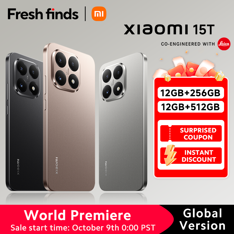  World Premiere Xiaomi 15T 5G Smartphone Leica Camera MTK Dimensity 8400-Ultra 12GB RAM 67W 5500mAh 6.83" AMOLED Display 120Hz 