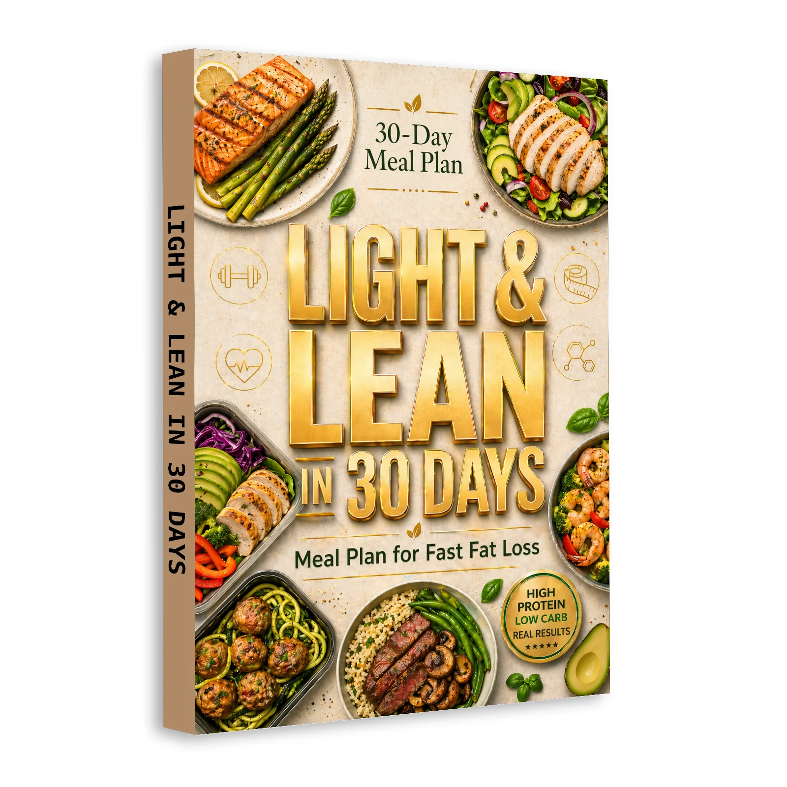 30-Day Light Weight Loss & Rapid Fat Burning Meal Plan Book, Healthy Diet Guide, Simple Recipes for Body Shaping and Slimming