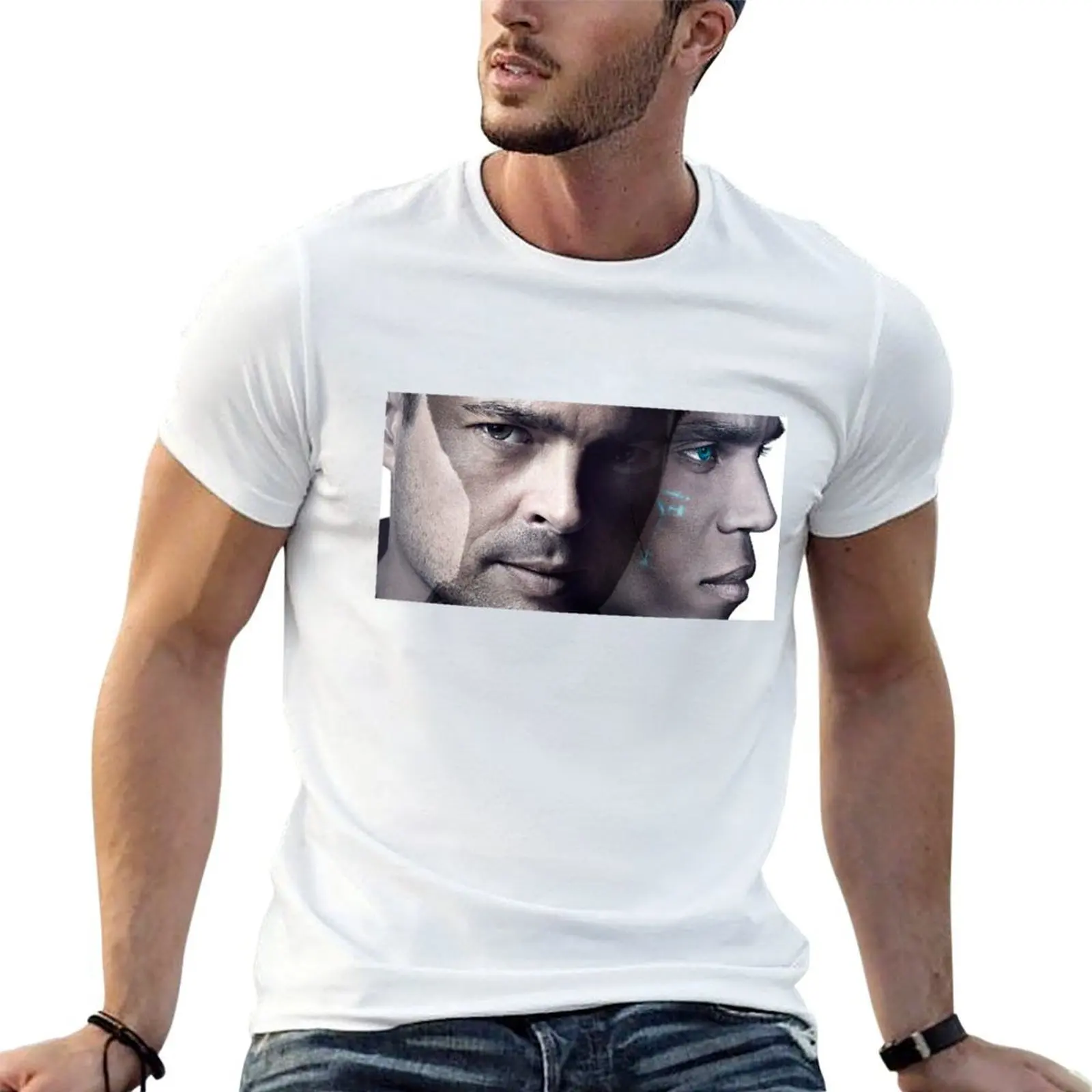 

Almost Human - Dorian DRN & John T-Shirt anime t shirts oversize cotton t shirt pack T-Shirt