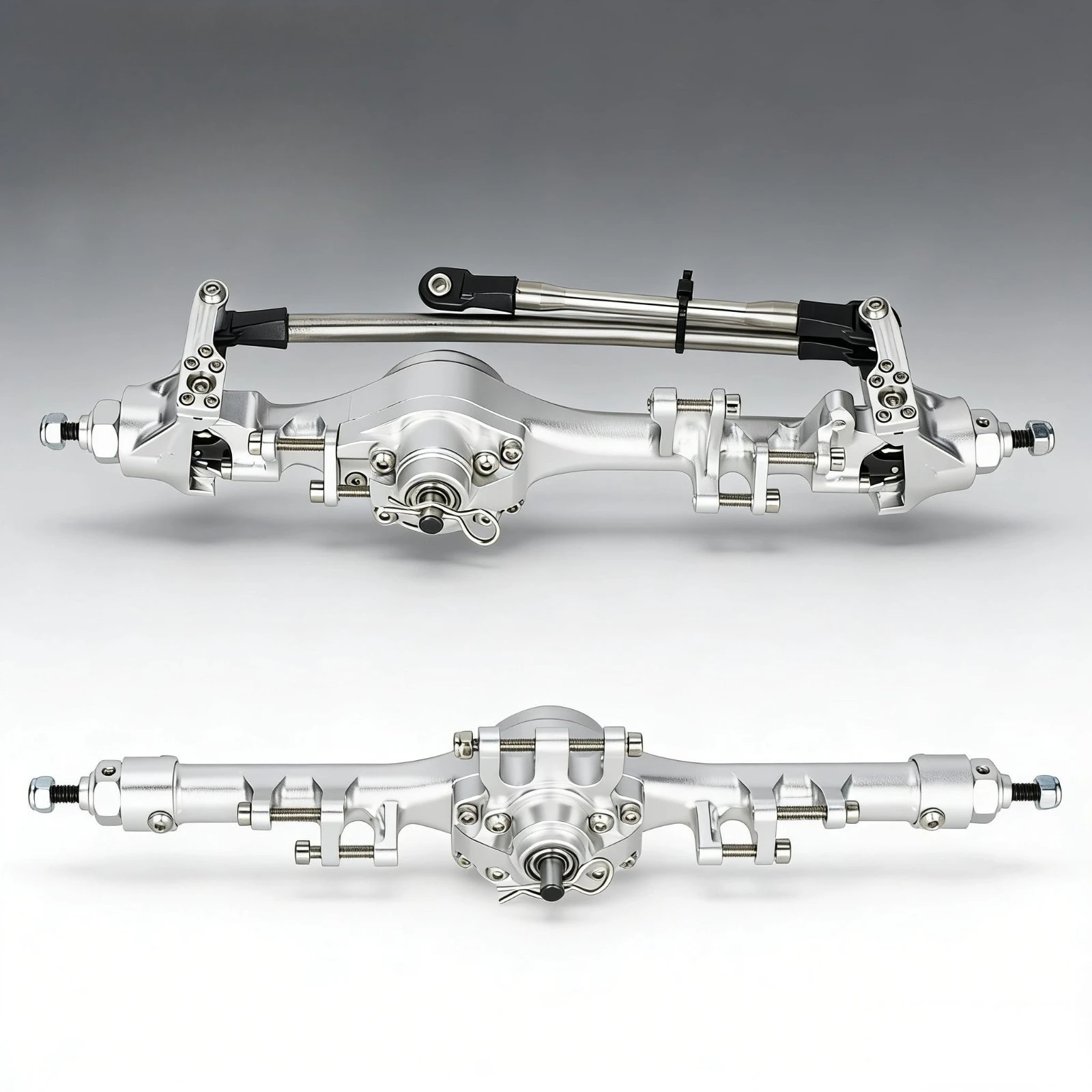 CNC Aluminum F10T Offset Front & Rear Straight Axle Set for 1/10 RC Crawler Axial SCX10 II VS4-10 Upgrade Parts