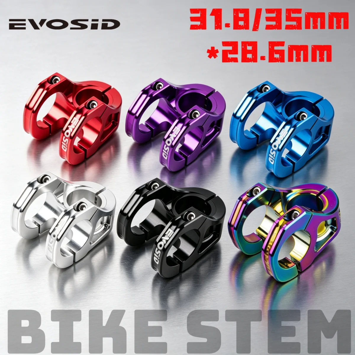 EVOSID MTB Fahrrad-Vorbau 35mm Rennrad Mountainbike-Vorbau 31,8MM CNC MTB Fahrrad-Lenkeraufsatz Aluminium Hochfester Fahrrad-Vorbau – Detail 1