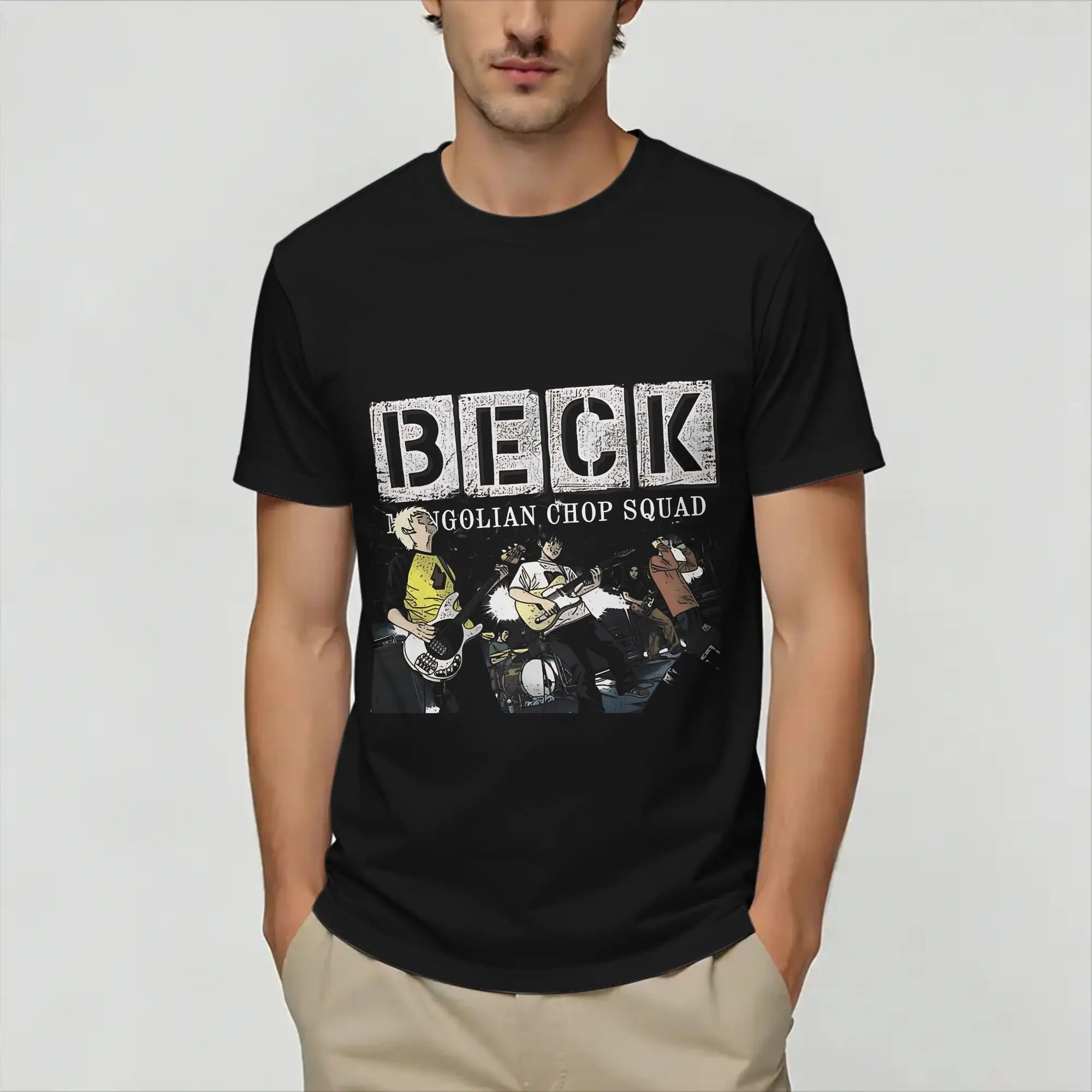 Casual T-Shirt Summer Beck Mongolian Chop Squads Novelty T-Shirts  Cotton Tee Shirt for Men Y2K Retro Hot Sale Short Sleeve