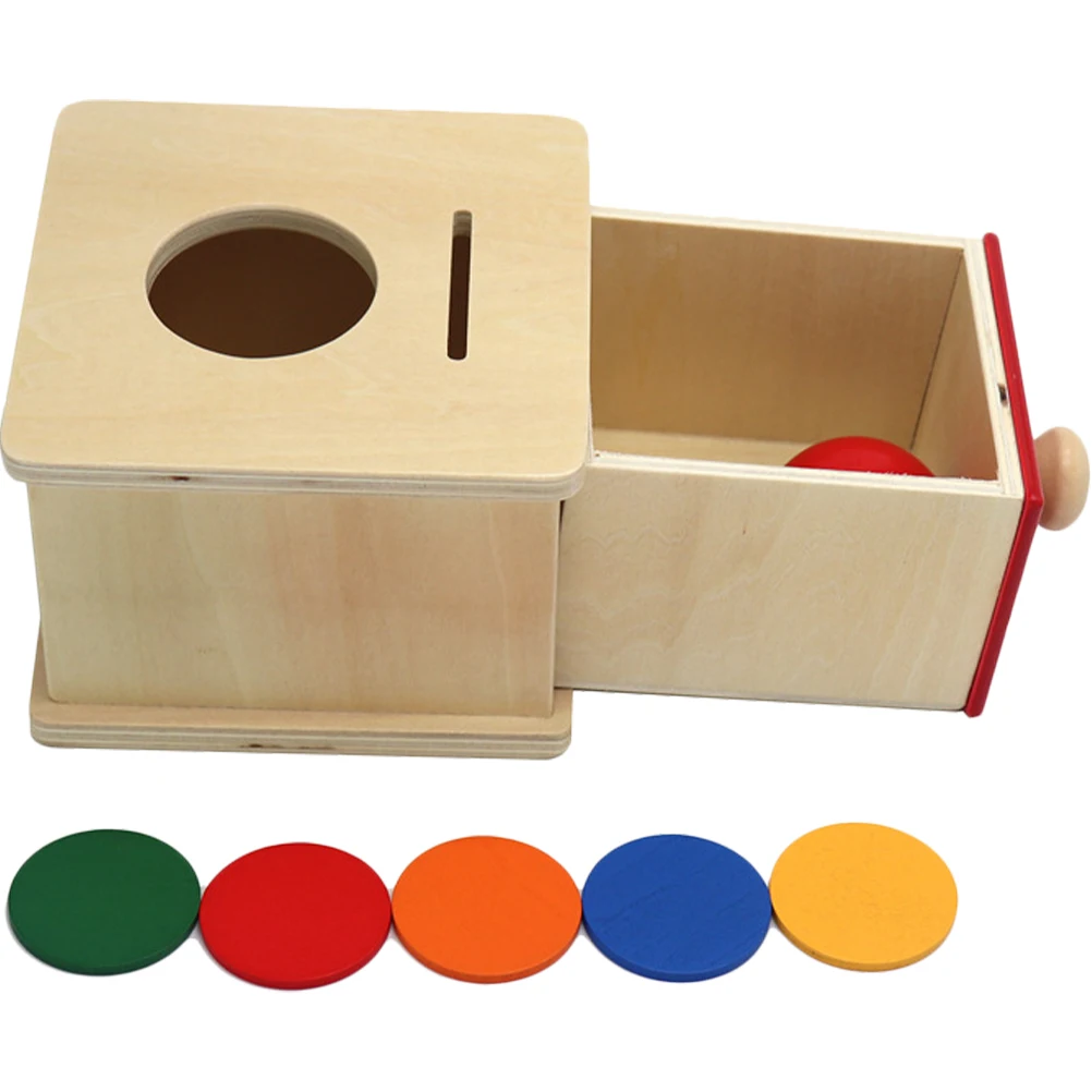 

Wooden Drawer Teaching Aids Montessori Baby Toys Puzzle Shape Sorter Toy Box Educational for Babies 6-12 Months