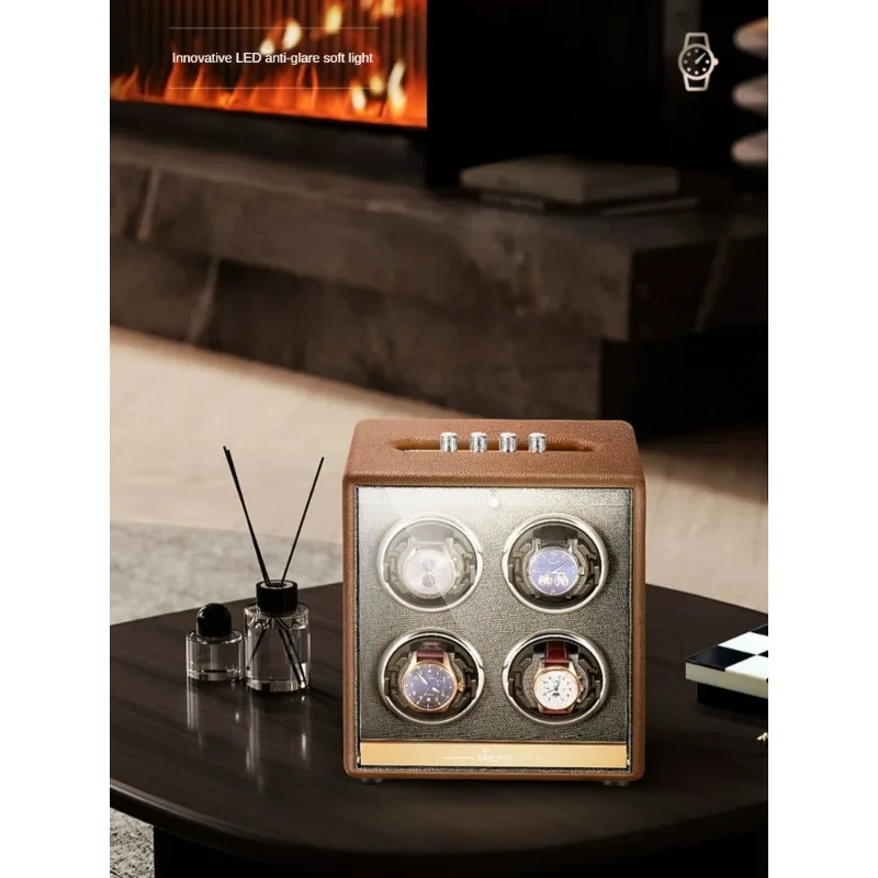Winder Watch Organizer Storage Box Rotator Mechanical Watch Automatic Luxury Box Safe Deposit Boxes Shaker Display Gifts