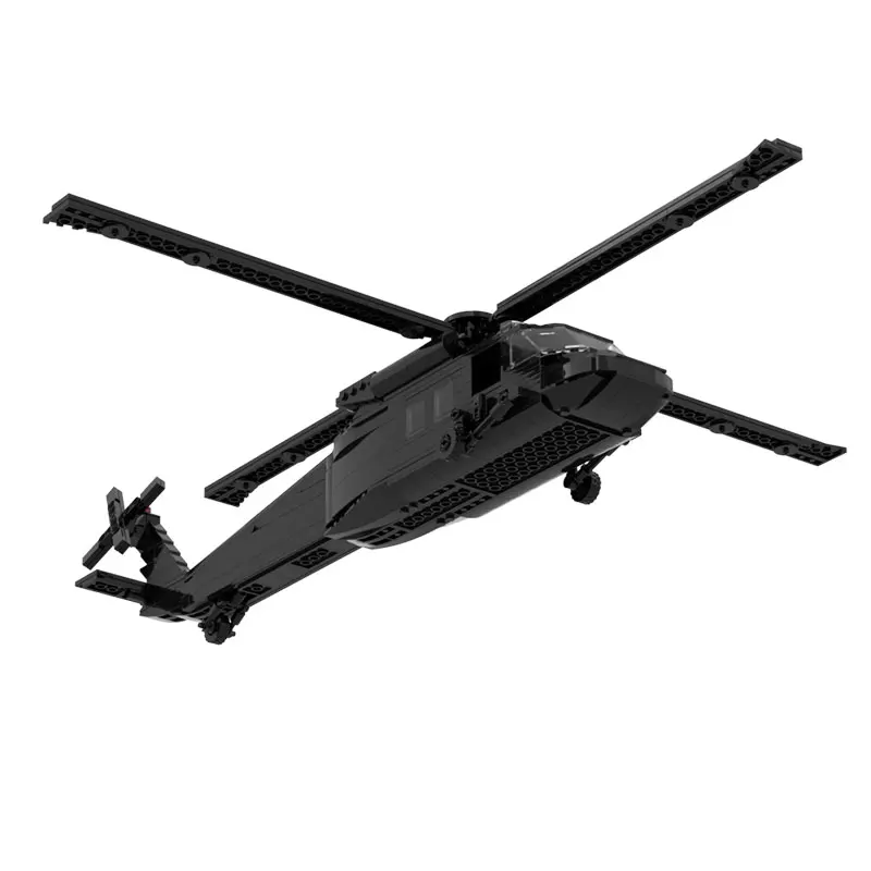 

Black Helicopter MOC Small Particle Assembly Building Block High-Difficulty Model Toy Collectible Gift Ornament 659pcs