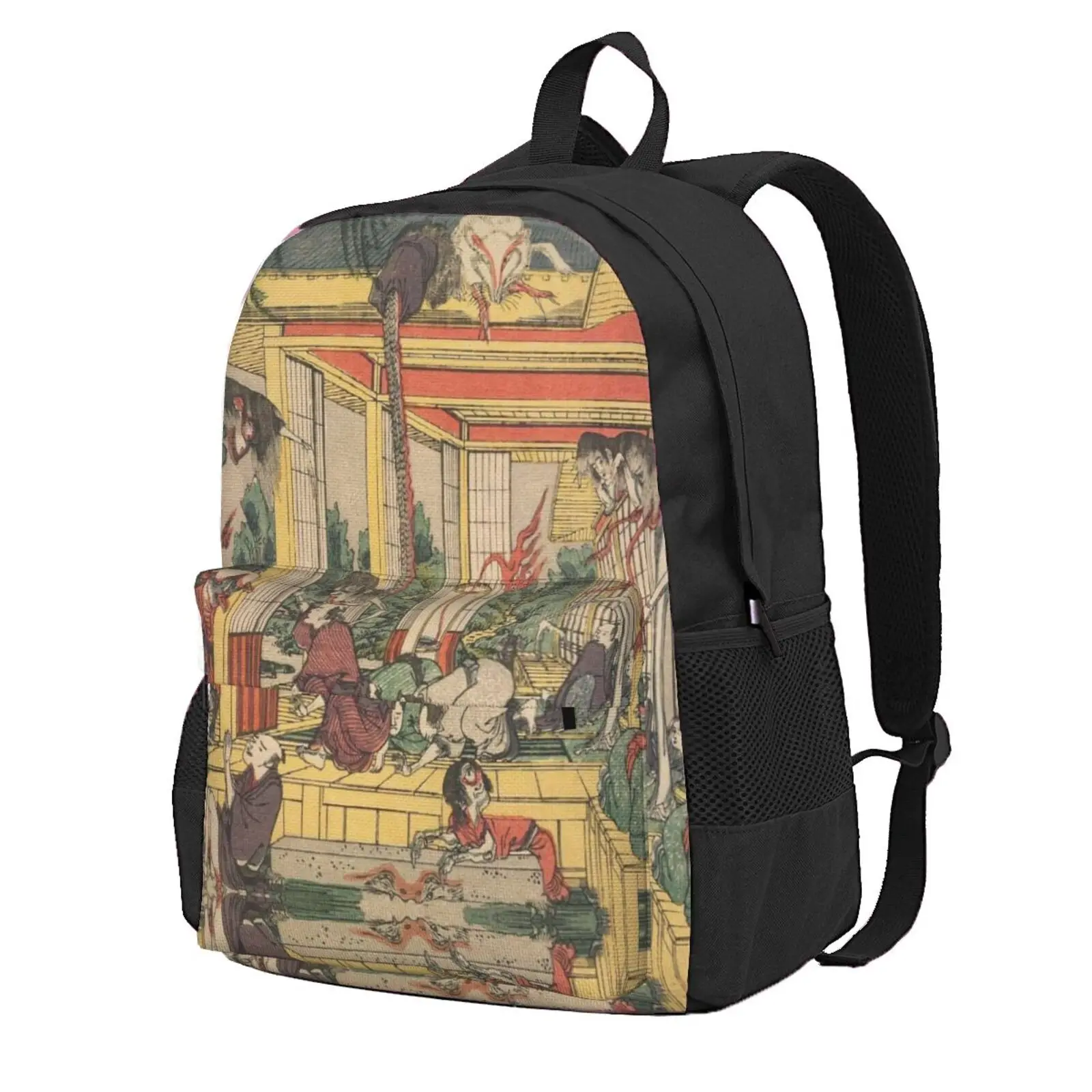 Hokusai Ghost Stories Hot Sale Schoolbag Backpack Fashion Bags Ghost Yurei Yokai Japanese Art Hokusai